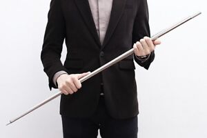 APPEARING CANE PROFESSIONAL MAGIC TRICK SILVER METAL GREAT QUALITY & FAST!!!