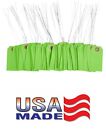 100 Green Tags with Wire 3 1/4 x 1 5/8