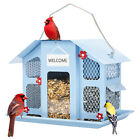 Kingsyard Metal House Bird Feeder 3 in 1 Seed Feeder Squirrel Proof 4 LBS Hopper