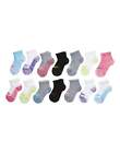 Hanes Ultimate Ankle Socks 14-Pack Girls Cool Comfort Cushioned Heel Wicking