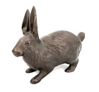 Vintage Heavy Cast Bronze Brass Bunny Rabbit Figurine