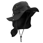 Unisex Bucket Boonie Hat Neck Cover Flap Sun Wide Brim Fishing Outdoor Cap BH