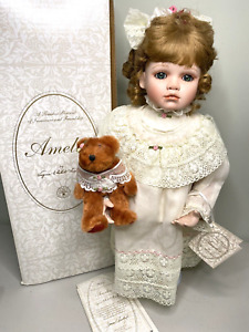 Hamilton Collection Amelia Doll No. 44251 Virginia Turner 1994 COA w/Box Stand