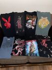 Lot Of 8 Men’s /Women Shirts S M L XL Mix Rare Rock Gamer T-shirts Bulk Bundle