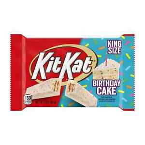 KIT KAT, Birthday Cake Flavored Creme with Sprinkles King Size Wafer Candy Bar,