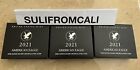 American Eagle 2021 1oz Silver Uncirculated Coins Type 2 (21EGN) LOT OF 3