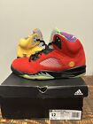 Nike Air Jordan 5 V Retro What The Yellow Red Size 11.5 Read Description Used
