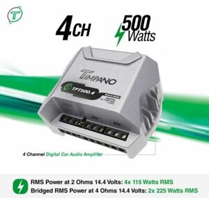 TPT-500.42 Timpano Digital Car Audio Amplifier, 4 Channel NEW!!