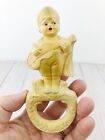 Vintage 1940s Irwin Celluloid Baby Rattle Toy Native American Boy Playing Guitar