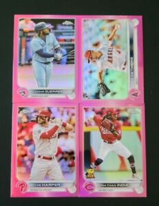 2022 Topps Chrome PINK REFRACTORS with Rookies You Pick the Card