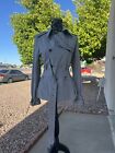 Burberry Brit Women's Trench Jacket Double Breasted Grey / White US Size 8