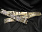 Spectacular Antique Silver Russian Belt with Niello and Gold Gilt Details