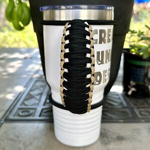 30oz Stretchable Paracord Tumbler Handle, New Orleans Football, Fits Epoxy Cups