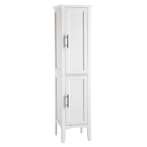 Bathroom Linen Cabinet Standing Tall Storage With Adjustable 5 Shelves Organizer