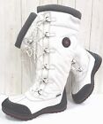 COUGAR Canada Canuck Tall Snow Boots sz 9 White Lace Up Waterproof Insulated