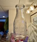 Pt Milk Bottle Fairfield Farms Bowman Baltimore MD Maryland Emb Ribbed 1924 Nice
