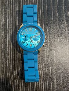 Michael Kors Mercer MK5891 Chronograph Women's Blue Gold Stainless Steel Watch