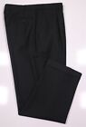 Zanella Kris Model Black Woven Wool Single Pleated Dress Pants Trousers 36x31