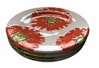 Laurie Gates Set of 4 Melamine Floral Embossed Salad Lunch Plates 8-3/4” Picnic