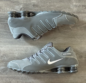 RARE Nike Shox NZ Dark Grey Metallic Mens Running Shoes 378341-059 Size 13