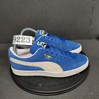 Puma Suede Classic+ Shoes Womens Sz 8 Blue White Low Top Sneakers