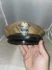 VINTAGE 1930s-1950s  TAXI DRIVER'S UNIFORM HAT CAP with YELLOW CAB PIN or BADGE