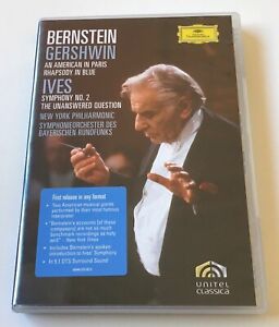 LEONARD BERNSTEIN Gershwin / Ives OOP Concert DVD in 5.1 DTS Surround Sound