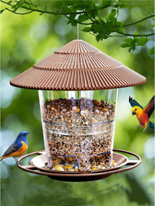 1pc Outdoor Hanging  House Design Bird Feeder Wild Bird Seed for Outside Feeders