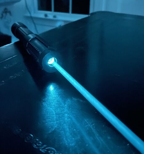 488nm Focusable High Power Cyan Laser Pointer (Wicked Lasers Style) - USA!
