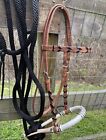 Bitless Show Hackamore Rawhide Bosal Mecate Complete Set New Horse Tack