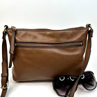 #FOSSIL Leather Fiona Crossbody Shoulder Bag Med Brown used