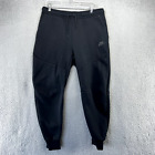Nike Tech Fleece Sweatpants Men's Large Black Jogger Cuffed Pockets Drawstrings
