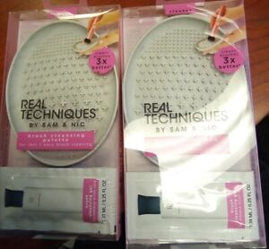 2 Pack ~ Real Techniques Makeup Brush Cleaning Kit Palette w/ Cleansing Gel