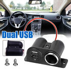 Car Cigarette Lighter Dual USB Power Outlet Socket Plug Adapter Accessories 12V  (For: 2011 Toyota Tundra)