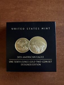 American Eagle 2021 One-Tenth Oz. Gold Two- Coin Set Designer Edition