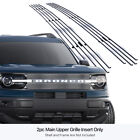 Fits 2021-2024 Ford Bronco Sport Upper Stainless Chrome Billet Grille Insert (For: 2021 Ford Bronco Sport)