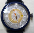 Shinola Detrola  Watch with 43mm clear face  &  Navy leather Band