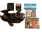 Vintage Canon T50 35mm SLR Film Camera w/ FD 50mm 1:1.8 Lens /canon flash/instr