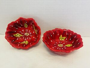 Gates Ware by LAURIE GATES Beautiful Hand Painted 5.5” Bowls (2)
