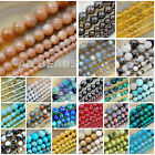 Natural Gemstone Loose Beads Smooth Round 4mm 6mm 8mm 10mm 12mm 15