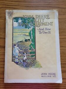 JOHN DEERE QUALITY FARM EQUIPMENT ~ Tractor & Implement 1920's Catalog Brochure