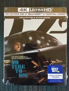 NO TIME TO DIE-2021 (4K Ultra HD-Blu-Ray-Digital) Steelbook 007-Daniel Craig NEW