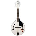 Oscar Schmidt OM10EWH A-Style Acoustic Electric Mandolin, White