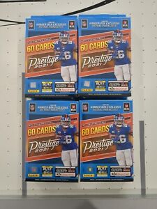 4 X NEW 2021 Panini PRESTIGE NFL Football Hanger Box Pack 240 CARDS Total Astral