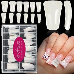 Full Cover Duck Nails - Duck Nail Tips 120Pcs Duck Tips for Acrylic Nails 12 Siz