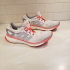 Adidas Womens Energy Boost Q33960 White Silver Running Shoes Sneakers Size 9.5