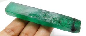 195.00 Ct Colombia Uncut Green Emerald Rough Raw Loose Gemstone