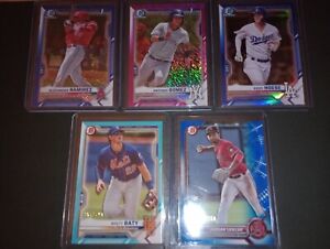 2021 Bowman Chrome 1st Bowman Numbered Color Shimmer Lot