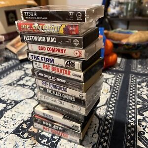 Collection Lot Of 14 Classic Rock Cassettes In Very Good Condition