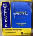 FOUR 12ct Preparation H Hemorrhoidal Suppositories Exp 2025